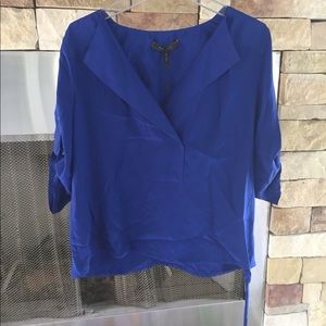 BCBG medium blue blouse